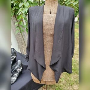 Black drape jacket, Size L--EUC